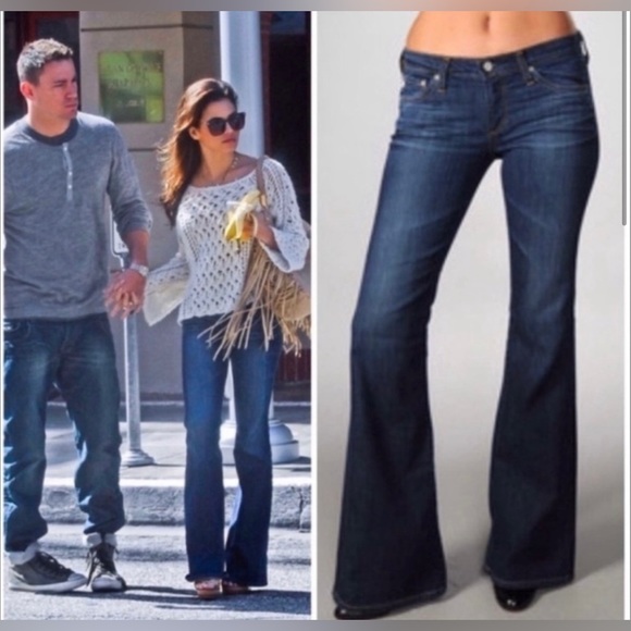 AG Adriano Goldschmied The Bell Bottom Jeans Flare Denim Low Rise Flattering - Picture 11 of 11